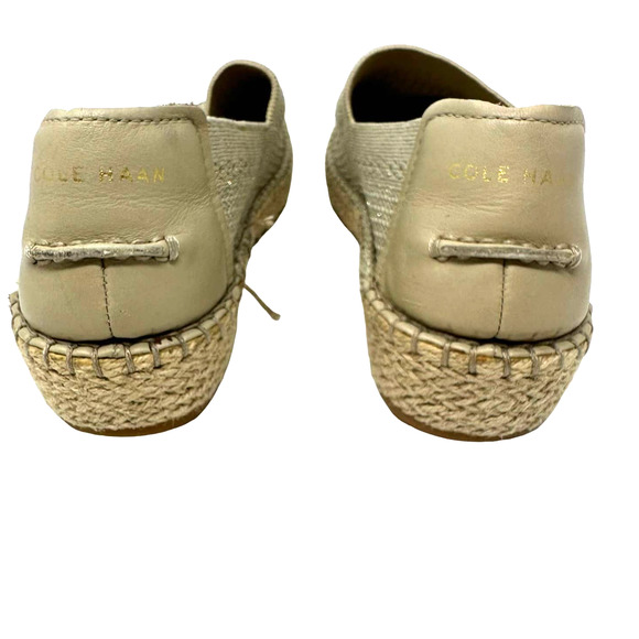 Cole Haan size 7 B 21292 grand os slip on flats sparkly taupe knit espadrille - Picture 3 of 13